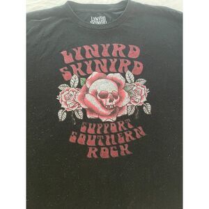Lynyrd Skynyrd Support Southern Rock Black Graphic Vintage T-Shirt XXL Official